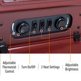 750/1500W Electric Fireplace Freestanding Fire Flame Stove Heater Adjustable