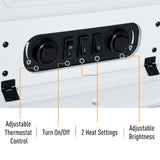 750/1500W Electric Fireplace Freestanding Fire Flame Stove Heater Adjustable