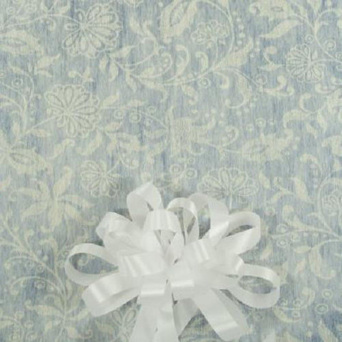 50' Ivory Floral Lace Print  Wedding Aisle Runner W/Tape & Rope