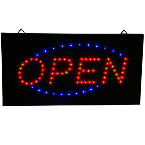 Ultra Bright Animated LED Light Open Business Bar Store Window Sign neon 19x10"