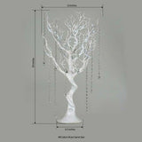 30" tall LED Lighted Glittered SILVER MANZANITA TREE Wedding Party CENTERPIECE
