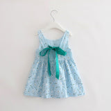 Girls Summer Fashion Back V Cotton Dress