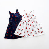 Girls Summer Fashion Back V Cotton Dress