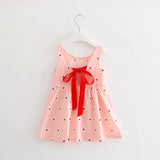 Girls Summer Fashion Back V Cotton Dress