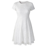 Women Elegant Hollow Out Lace Dress