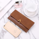 PU Leather Long Design Zipper Purses