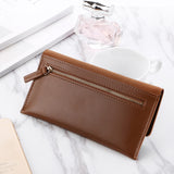 PU Leather Long Design Zipper Purses