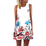 Women Floral Print Chiffon Dress