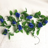 Silk Roses Ivy Vine with Green Leaves