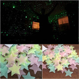 3D Stars Glow In The Dark Wall Stickers