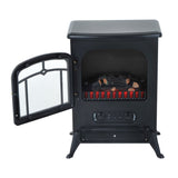 750/1500W Electric Fireplace Freestanding Fire Flame Stove Heater Adjustable