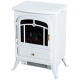 750/1500W Electric Fireplace Freestanding Fire Flame Stove Heater Adjustable