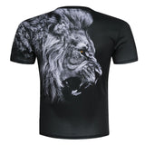 New Fashion 3D Lion Print Designed T-shirt