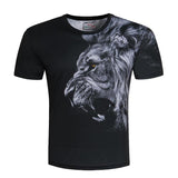 New Fashion 3D Lion Print Designed T-shirt