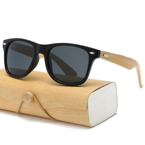 Retro Wood Men Bamboo Sunglasses