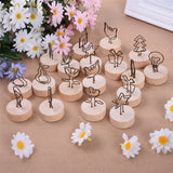 Creative Round Wooden Iron Photo Clip