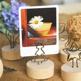 Creative Round Wooden Iron Photo Clip