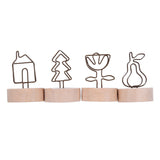 Creative Round Wooden Iron Photo Clip