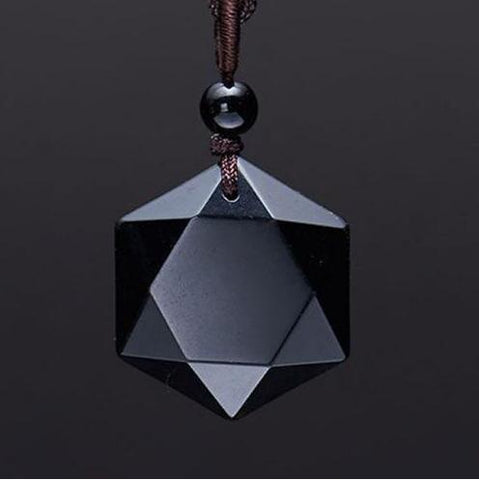 Black Obsidian Necklace Crystal Jewelry