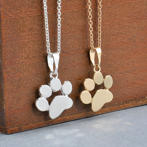 Cute Pets Dogs Footprints Paw Chain Necklace