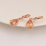 CZ Stone Pierced Dangle Earrings Women