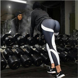 Mesh Pattern Print Fitness Leggings For Women