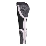 Mesh Pattern Print Fitness Leggings For Women