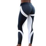 Mesh Pattern Print Fitness Leggings For Women