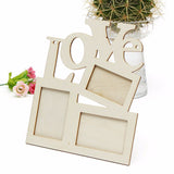 Hollow Love Design Wooden Photo Frame