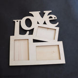Hollow Love Design Wooden Photo Frame