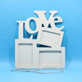 Hollow Love Design Wooden Photo Frame