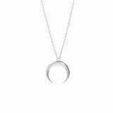 Curved Crescent Moon Women Necklace