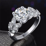Crystal Silver Color Cubic Zircon Ring For Women