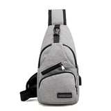 Men USB Charging Crossbody Bags