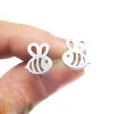 Bee Insect Shaped Stud Earrings