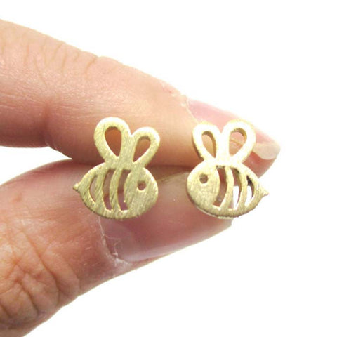 Bee Insect Shaped Stud Earrings
