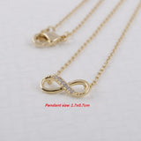 Tiny Infinity Crystal Pendant Necklaces