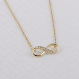 Tiny Infinity Crystal Pendant Necklaces