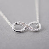 Tiny Infinity Crystal Pendant Necklaces