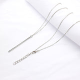 Simple Classic Fashion Stick Pendant Necklace