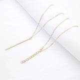 Simple Classic Fashion Stick Pendant Necklace