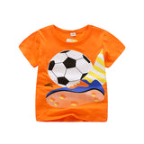 Cartoon Printed Cotton T-shirt For Boys