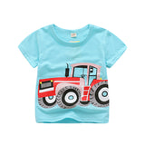 Cartoon Printed Cotton T-shirt For Boys