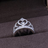 Lovers Crown Zircon Cz 925 Sterling Ring