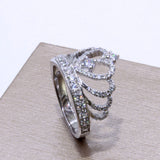 Lovers Crown Zircon Cz 925 Sterling Ring