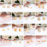 Golden Stainless Steel Cute Stud Earrings