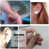 Golden Stainless Steel Cute Stud Earrings