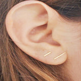 Golden Stainless Steel Cute Stud Earrings