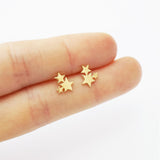 Golden Stainless Steel Cute Stud Earrings