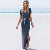 Women Waistline Pencil Maxi Dress